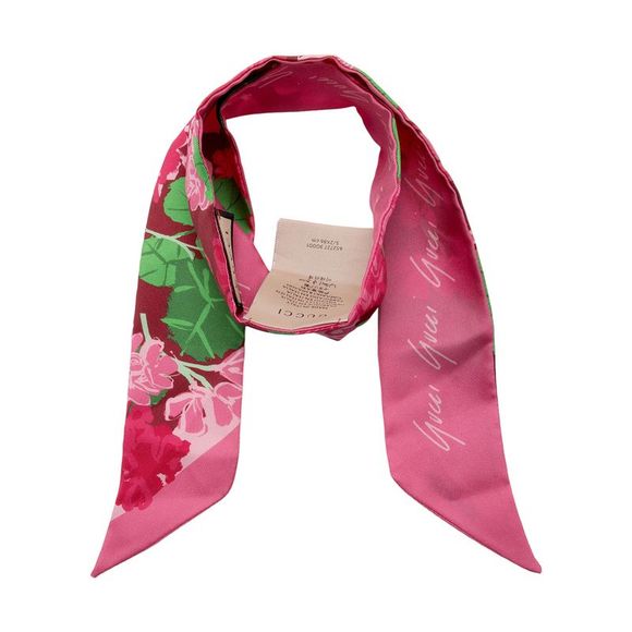 Gucci X Ken Scott Silk Floral Neck Bow Scarf - Picture 2 of 5